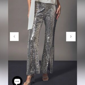 Silver Sequin Women's Pants